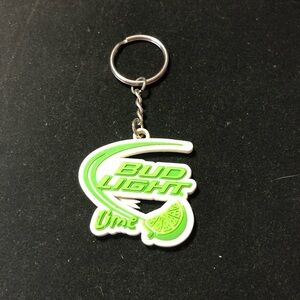 Bud Light Lime plastic rubber promotional keychain